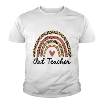 Art Teacher Rainbow Leopard Funny Teacher Gift School Youth T-shirt - Monsterry AU