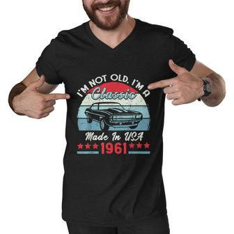 1961 Vintage Usa Car Birthday Im Not Old Classic Men V-Neck Tshirt - Monsterry