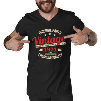 1971 Original Parts Vintage 50Th Birthday Tshirt Men V-Neck Tshirt - Monsterry CA