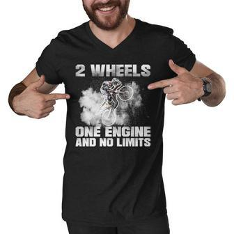 2 Wheels One Engine Men V-Neck Tshirt - Seseable