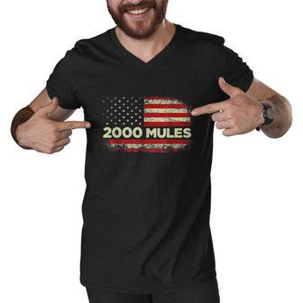 2000 Mules Pro Trump 2024 Tshirt V2 Men V-Neck Tshirt - Monsterry
