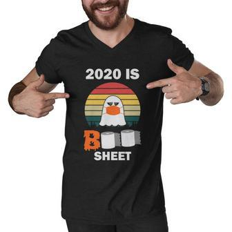 2020 Is Boo Sheet Halloween Quote Men V-Neck Tshirt - Monsterry AU