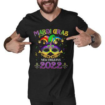 2022 Mardi Gras New Orleans Costumes Men Women Funny Men V-Neck Tshirt - Thegiftio UK