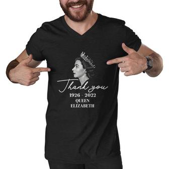 Thank You Queen Elizabeth II British Crown Majesty Queen Men V-Neck Tshirt