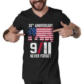 20Th Anniversary Never Forget 911 September 11Th Tshirt Men V-Neck Tshirt - Monsterry CA