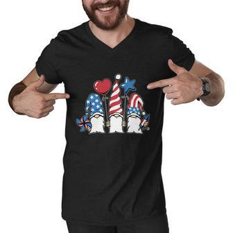 4Th Of July Gnomes Shirts Women Outfits For Men Patriotic Men V-Neck Tshirt - Monsterry