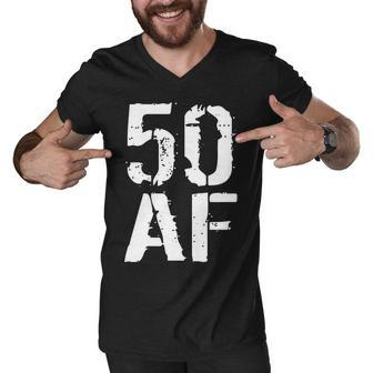 50 Af 50Th Birthday Men V-Neck Tshirt - Monsterry UK