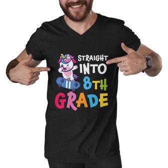 8Th Grade Unicorn Back To First Day Of School Men V-Neck Tshirt - Monsterry UK