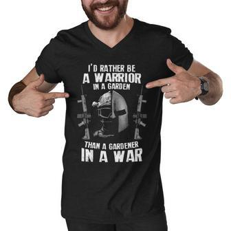 A Warrior In A Garden Men V-Neck Tshirt - Seseable