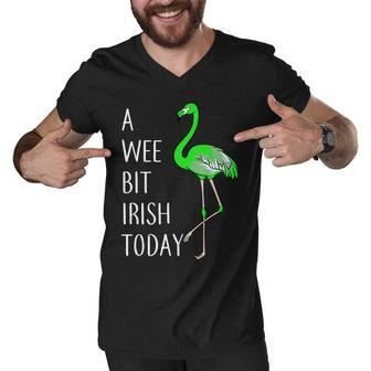 A Wee Bit Irish Today Flamingo Tshirt Men V-Neck Tshirt - Monsterry