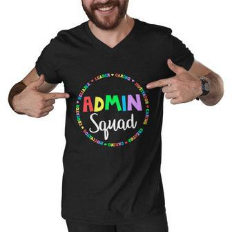 Admin Squad School Assistant Principal Crew Administrator Funny Gift Men V-Neck Tshirt - Monsterry