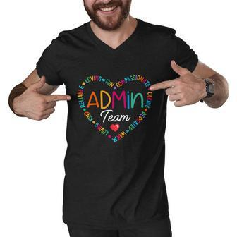 Admin Team Squad School Assistant Principal Administrator Gift Men V-Neck Tshirt - Monsterry