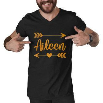 Aileen Personalized Name Funny Birthday Custom Mom Graphic Design Printed Casual Daily Basic Men V-Neck Tshirt - Thegiftio UK