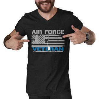 Air Force Veteran Flag Men V-Neck Tshirt - Monsterry DE