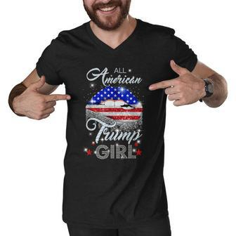 All American Trump Girl Women Design Men V-Neck Tshirt - Monsterry