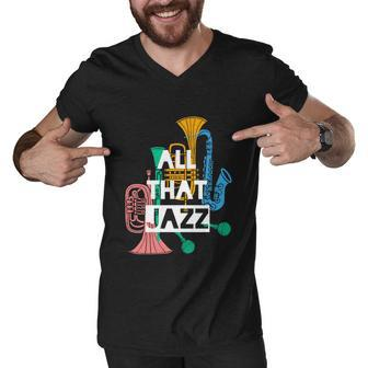 All That Jazz Men V-Neck Tshirt - Monsterry