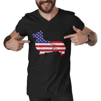 American Corgi Tshirt Men V-Neck Tshirt - Monsterry DE