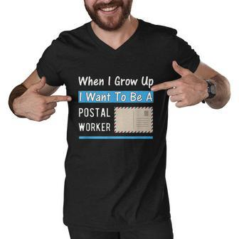 American Postal Worker Kids Career Men V-Neck Tshirt - Thegiftio UK