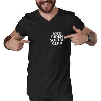 Anti Biden Social Club V2 Men V-Neck Tshirt - Monsterry