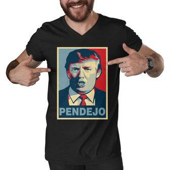 Anti Trump Pendejo Poster Not My President Men V-Neck Tshirt - Monsterry CA