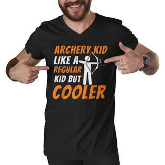 Archery Kid Like A Regular Kid But Cooler - Funny Archer Men V-Neck Tshirt - Thegiftio UK