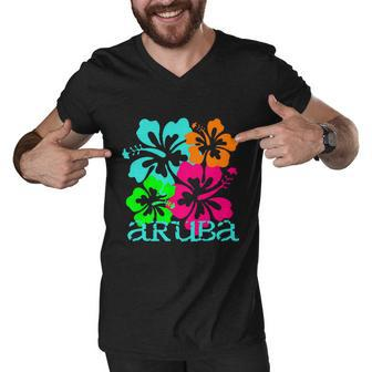 Aruba Island Beach Tropical Paradise Travel Surf Ocean Vacay Meaningful Gift Men V-Neck Tshirt - Monsterry DE