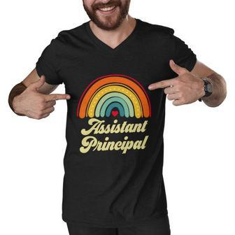 Assistant Principal Vintage Retro Funny Birthday Coworker Cool Gift Graphic Design Printed Casual Daily Basic Men V-Neck Tshirt - Thegiftio UK