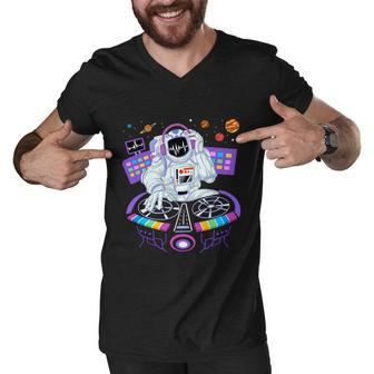 Astronaut Dj Men V-Neck Tshirt - Monsterry DE