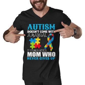 Autism Doesnt Come With A Manual V2 Men V-Neck Tshirt - Monsterry UK