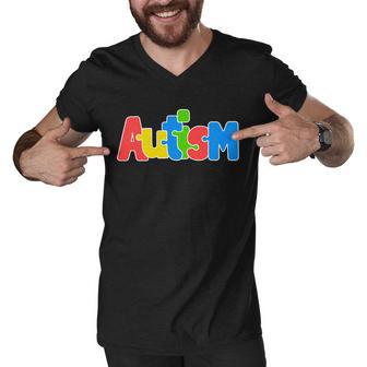 Autism Tshirt V2 Men V-Neck Tshirt - Monsterry UK