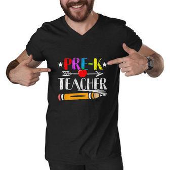 Back To School Teacher Student Prek Teacher Funny Men V-Neck Tshirt - Monsterry