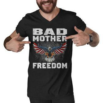 Bad Mother Freedom Men V-Neck Tshirt - Seseable