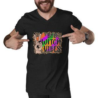 Bad Witch Vibes Halloween Quote V2 Men V-Neck Tshirt - Monsterry CA