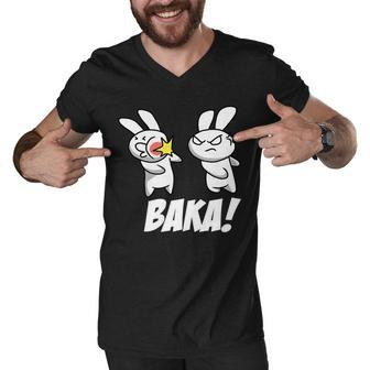 Baka Rabbit Slap Funny Anime Tshirt Men V-Neck Tshirt - Monsterry