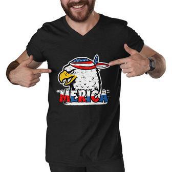 Bald Eagle Mullet American Flag Merica 4Th Of July Great Gift Men V-Neck Tshirt - Monsterry DE