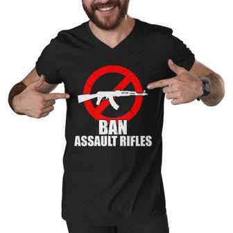 Ban Assault Rifles Gun Control V2 Men V-Neck Tshirt - Monsterry UK