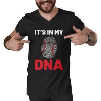 Baseball Player Its In My Dna For Softball Tee Ball Sports Gift Men V-Neck Tshirt - Monsterry