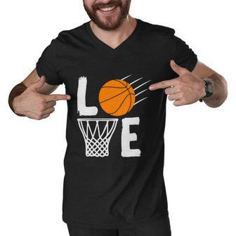 Basketball Love Basketball Lover Basketball Fan Basketball Player Men V-Neck Tshirt - Monsterry