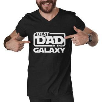 Best Dad In The Galaxy Best Dad In The Galaxy Graphic Design Printed Casual Daily Basic Men V-Neck Tshirt - Thegiftio UK