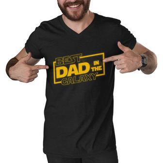 Best Dad In The Galaxy Movie Parody Logo Tshirt Men V-Neck Tshirt - Monsterry DE