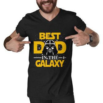 Best Dad In The Galaxy Real Best Dad In The Galaxy Graphic Design Printed Casual Daily Basic Men V-Neck Tshirt - Thegiftio UK