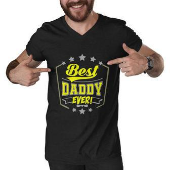 Best Daddy Ever Gift For Dad Father Husband Mens Funny Daddy Fathers Day Men V-Neck Tshirt - Thegiftio UK