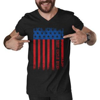 Best Uncle In America Flag Tshirt Men V-Neck Tshirt - Monsterry