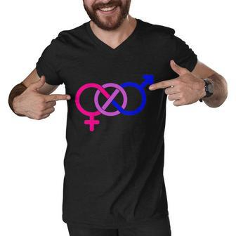 Bisexual Bi Pride Shirt Gay Parade Lgbtq Tshirt Men V-Neck Tshirt - Monsterry