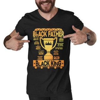 Black Father Black King V2 Men V-Neck Tshirt - Monsterry DE