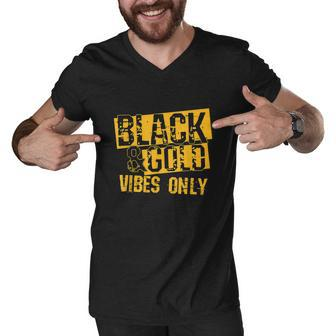 Black Gold Game Day Group Shirt For School Football Men V-Neck Tshirt - Monsterry CA