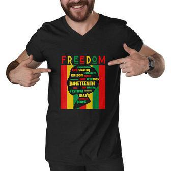 Black Human Rights Juneteenth 2022 Day Gift Birthday V16 Men V-Neck Tshirt - Thegiftio UK