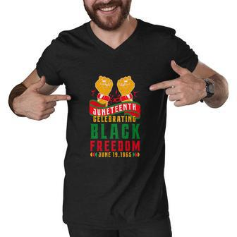 Black Human Rights Juneteenth 2022 Day Gift Birthday V6 Men V-Neck Tshirt - Thegiftio UK