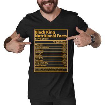 Black King Nutritional Facts Tshirt Men V-Neck Tshirt - Monsterry AU