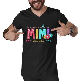 Blessed To Be Called Mimi Tshirt Men V-Neck Tshirt - Monsterry AU
